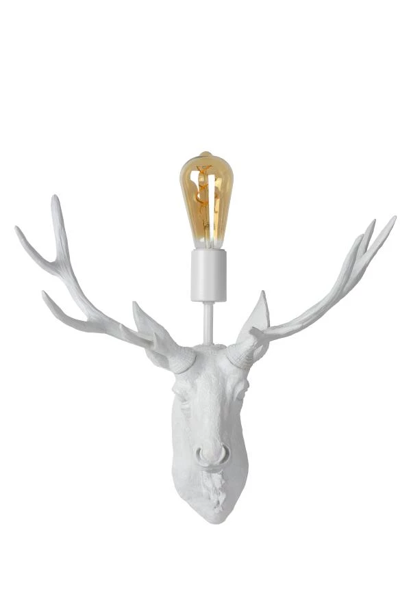 Lucide EXTRAVAGANZA CARIBOU - Wandlamp - 1xE27 - Wit - uit